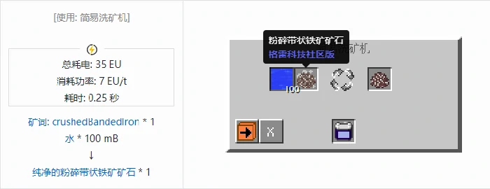 格雷科技社区版纯净的粉碎矿石合成表大全,我的世界