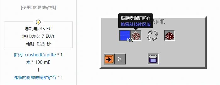 格雷科技社区版纯净的粉碎矿石合成表大全,我的世界