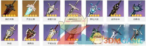 原神武器排行榜,原神
