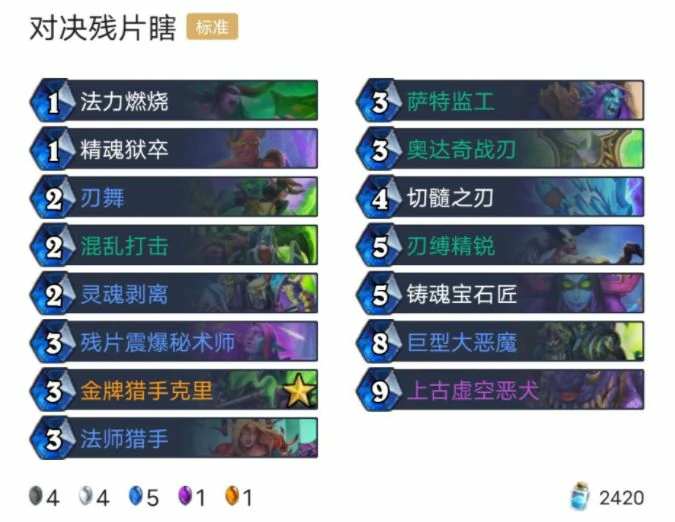 炉石传说魔法对决卡组大全,炉石传说