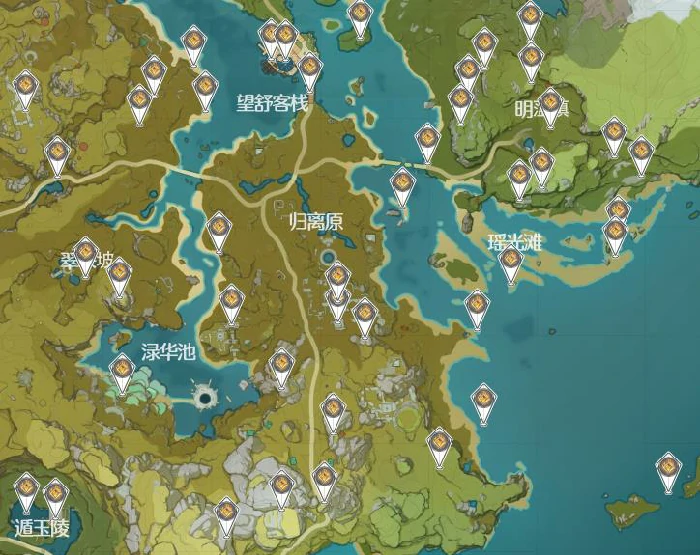 原神岩神瞳分布地图超清分享,原神