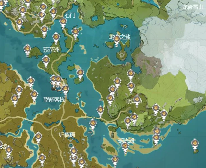 原神岩神瞳分布地图超清分享,原神