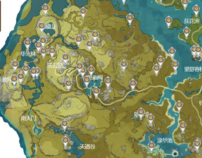 原神岩神瞳分布地图超清分享,原神