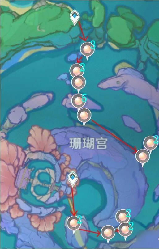 珊瑚珍珠采集路线推荐,原神