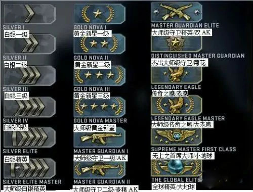 csgo官匹段位图