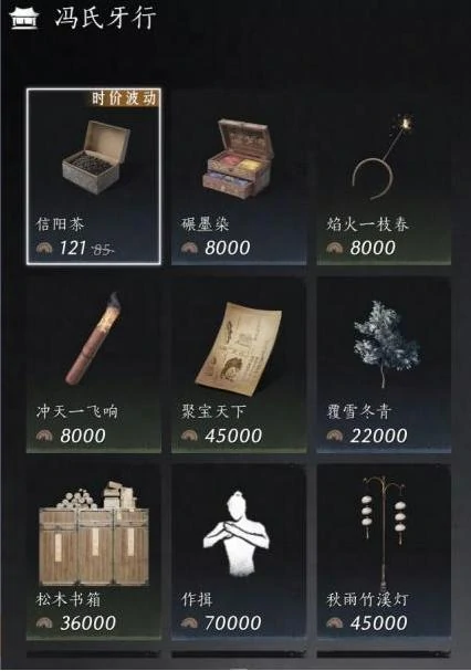 商人出售物品大全,燕云十六声