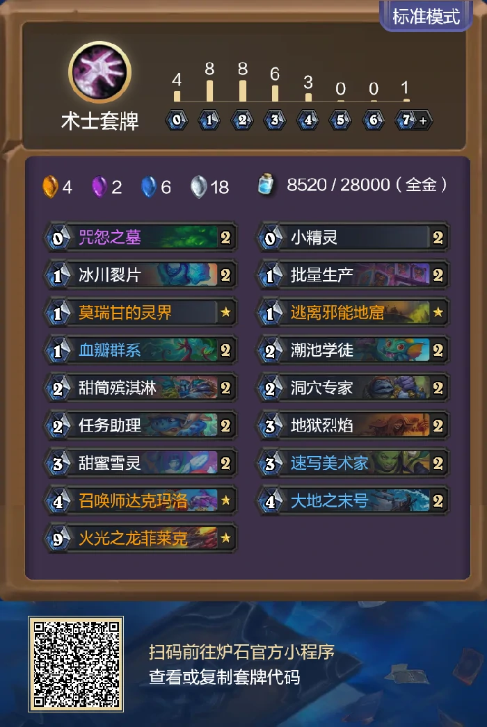 炉石传说安戈洛龟途任务术卡组代码分享,炉石传说