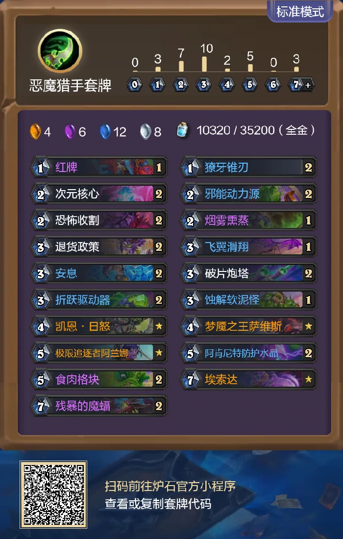 炉石传说安戈洛龟途星舰瞎卡组代码分享,炉石传说
