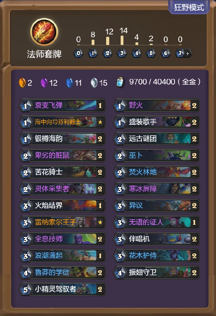 33.2.2狂野模式灌注法卡组代码推荐,炉石传说