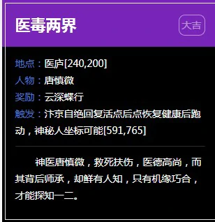 逆水寒医庐奇遇任务大全,逆水寒
