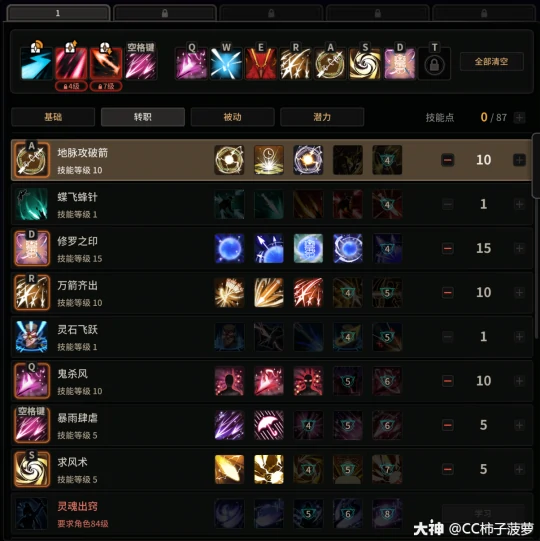 驱魔师加点一览