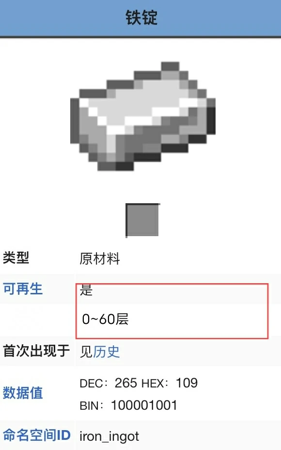 铁在多少层,我的世界