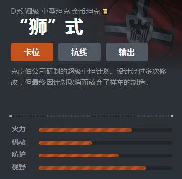 “狮”式,坦克世界