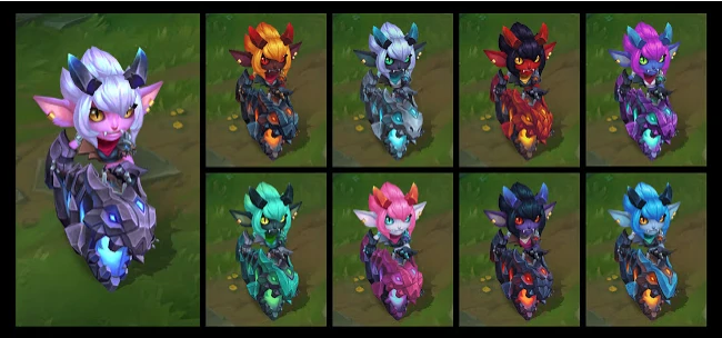 LOL麦林炮手崔丝塔娜小恶魔皮肤及其炫彩一览,LOL