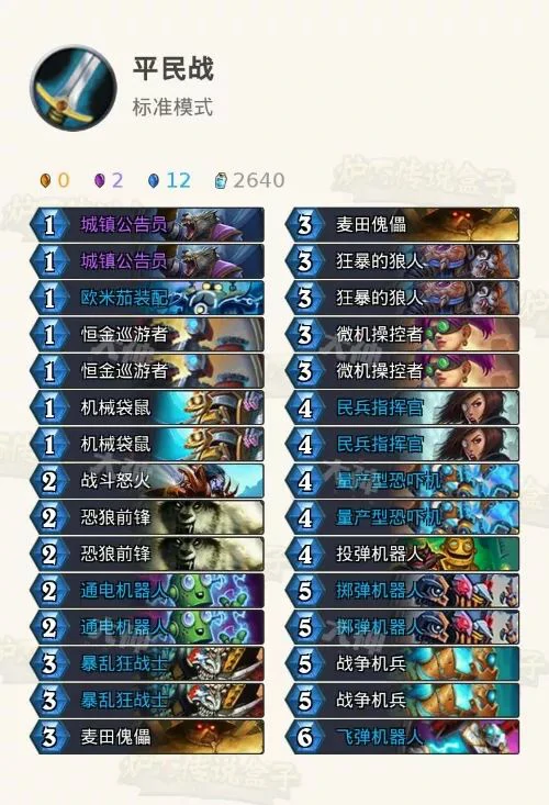高性,炉石传说