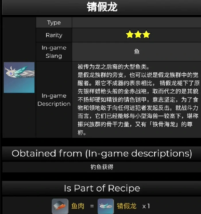 假龙及炮鲀鱼图鉴大全汇总,原神