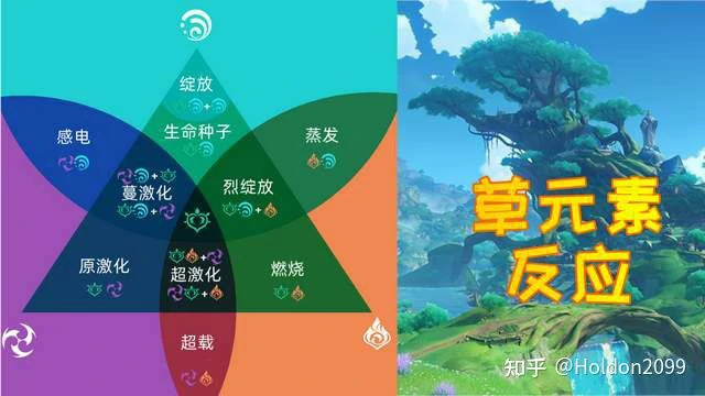 原神草元素反应图,原神
