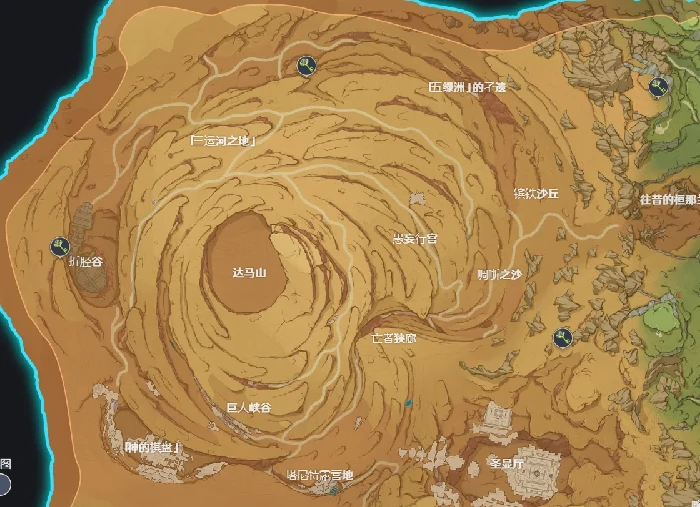 原神千壑沙地地灵龛位置介绍,原神
