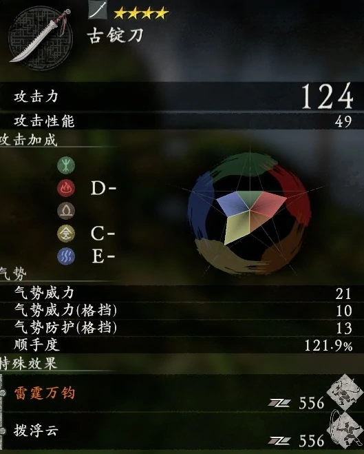 卧龙苍天陨落全武器数值介绍
