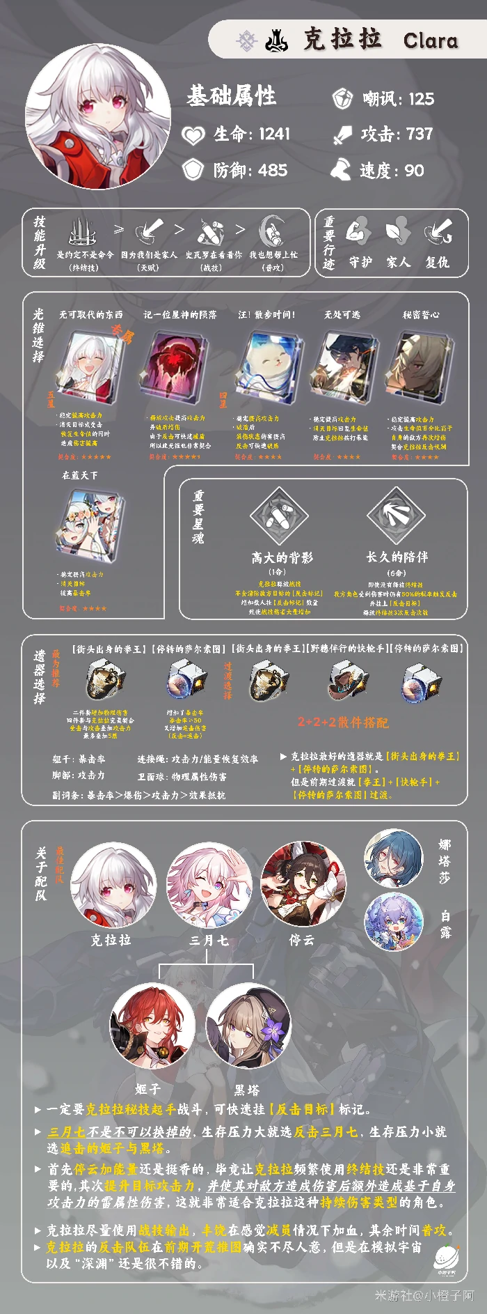 克拉拉培养推荐,星穹铁道
