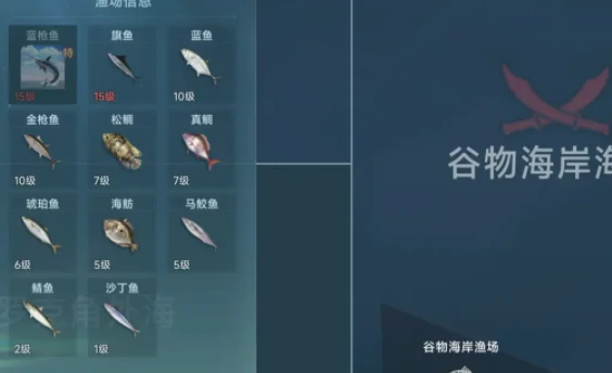 渔场鱼类分布一览