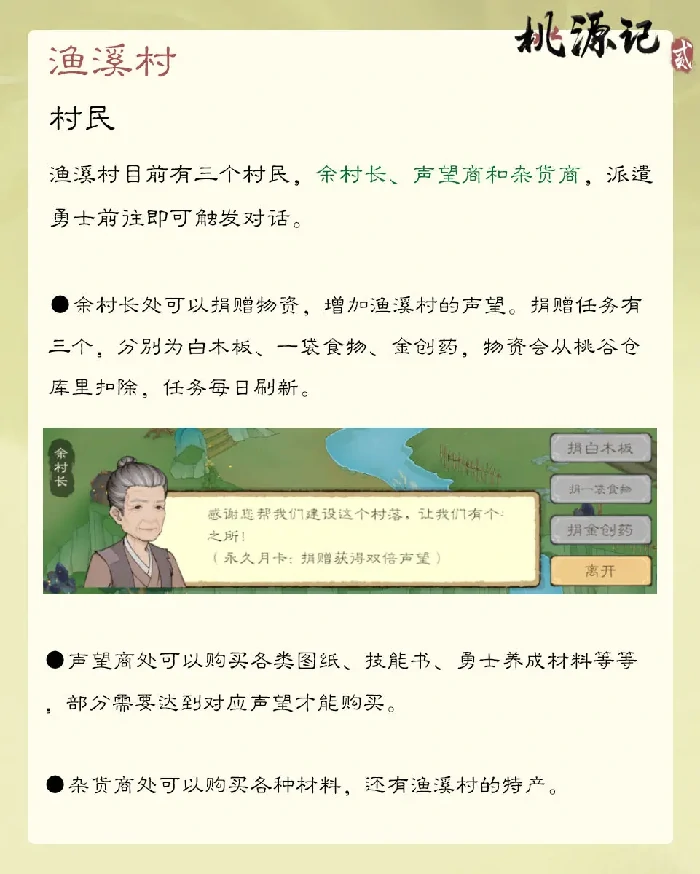 谷外地图渔溪村玩法介绍