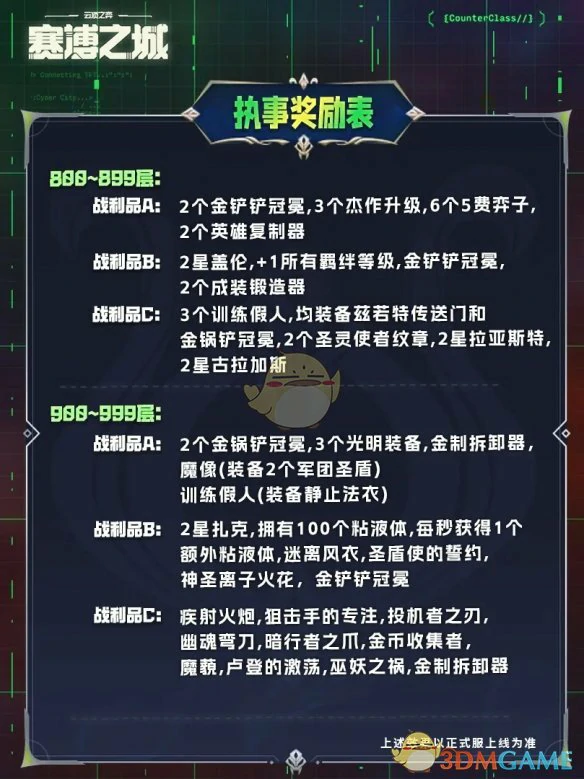 执事收菜奖励表一览
