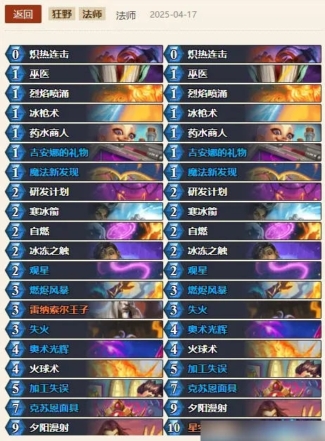 鲜血魔法乱斗卡组推荐