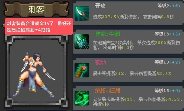 辅助技能加点