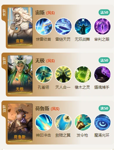 S2赛季无敌宙斯队搭配
