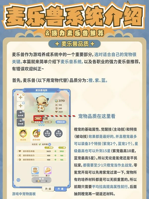 麦乐兽系统玩法介绍