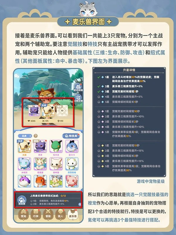 麦乐兽系统玩法介绍