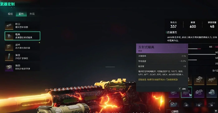 反射式瞄具坐标位置一览