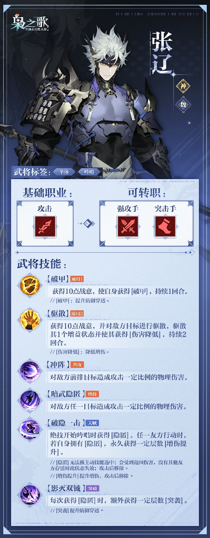 张辽角色介绍