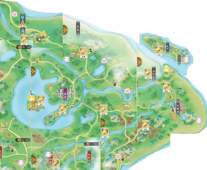 淮水舒洲96宝箱江南99宝箱全地图版