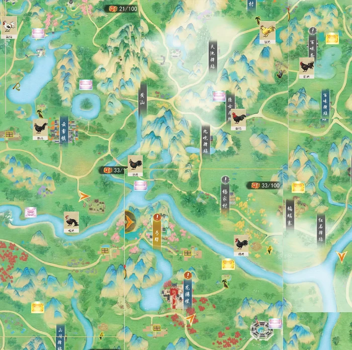 淮水舒洲96宝箱江南99宝箱全地图版