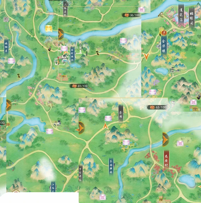 淮水舒洲96宝箱江南99宝箱全地图版