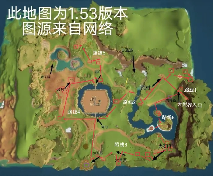 新手开局大世界宝箱路线一览