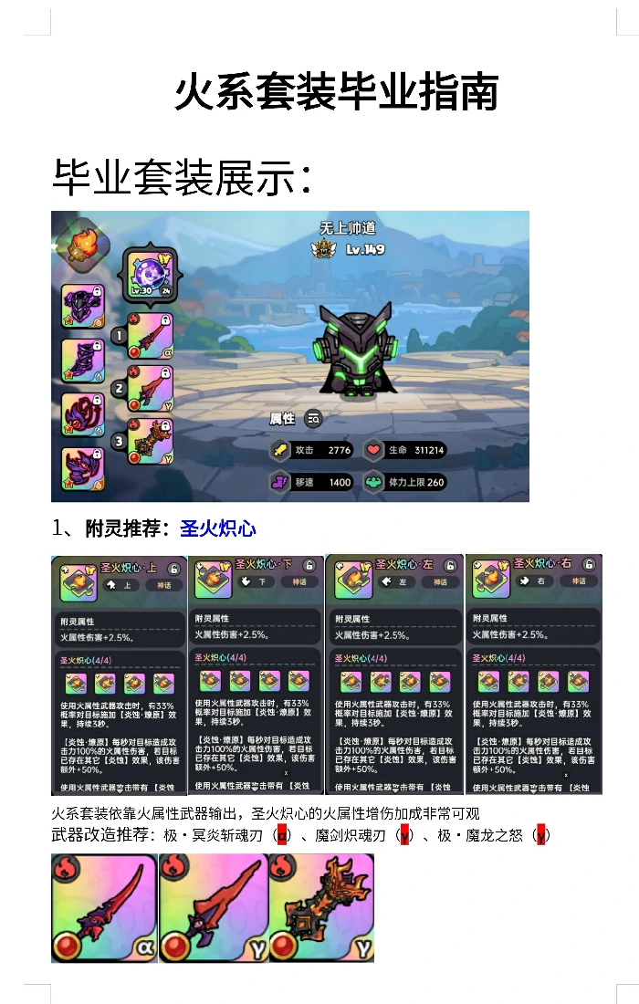 火系套装毕业指南