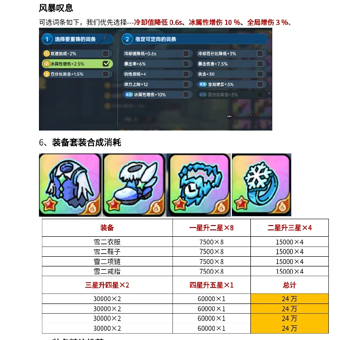 冰系毕业养成指南