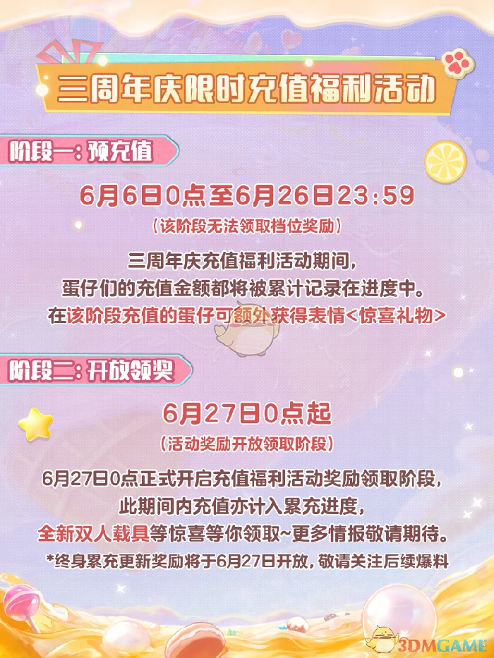 3周年庆限时充值福利介绍