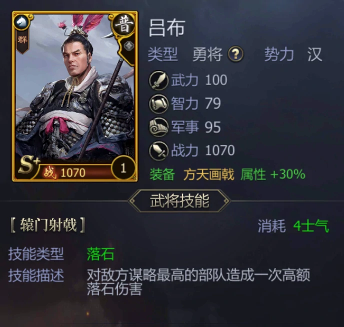 武将类型及属性一览