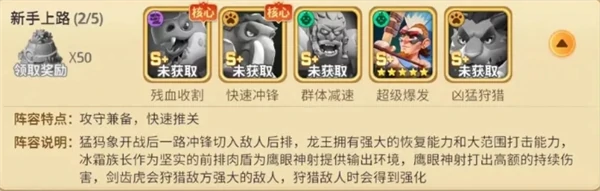 前期推图阵容