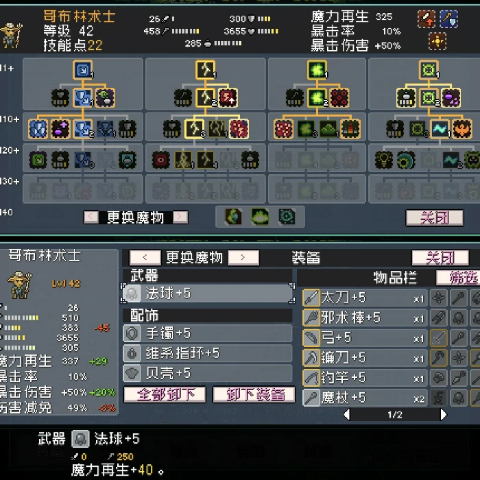 哥布林20级前通用装备与技能加点