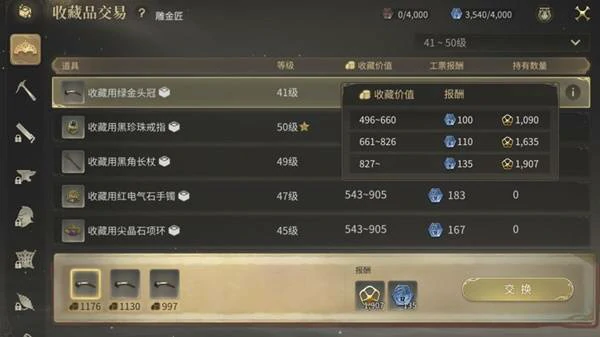 雕金匠41级收藏品技巧分享