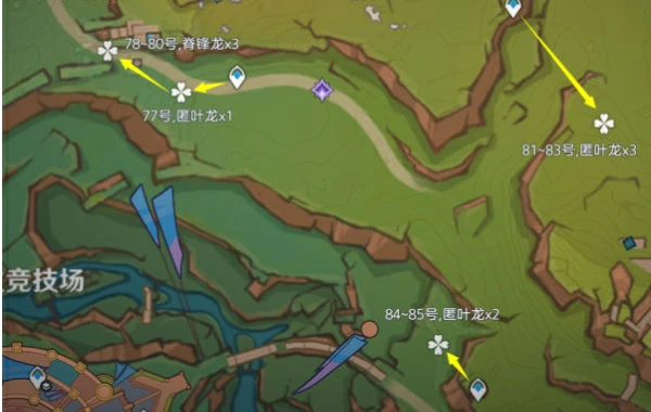 纳塔龙兽讨伐路线位置分布