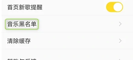 设置音乐黑名单操作
