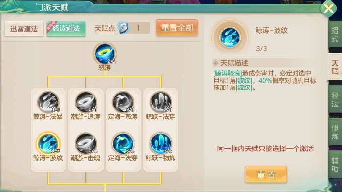 怒涛道法固伤波纹流