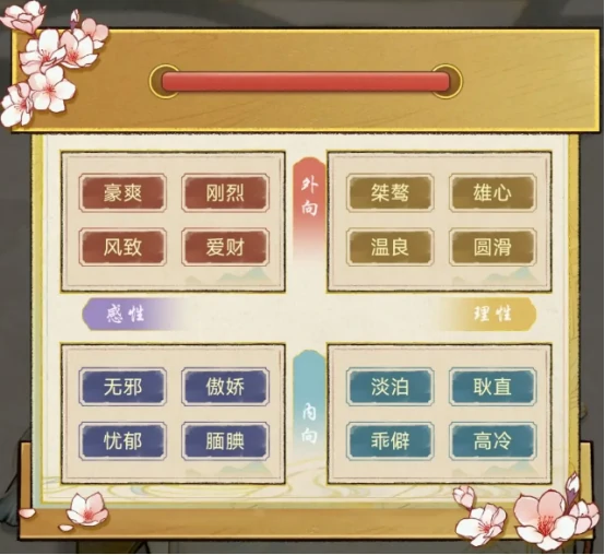 性格选择作用介绍