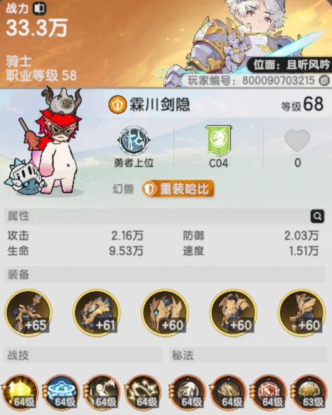 萌新必看骑士技能搭配